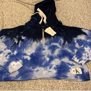 NWT Calvin Klein Cropped Hoodie